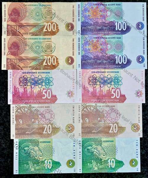 COMPLETE SET OF CL STALS ALL IN SEQUENCE R200 TO R10AA - UNC/AUNC 2ND ISSUE 1992-1994(1 BID TAKE AL