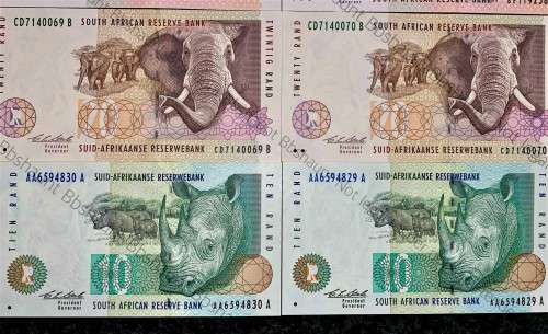COMPLETE SET OF CL STALS ALL IN SEQUENCE R200 TO R10AA - UNC/AUNC 2ND ISSUE 1992-1994(1 BID TAKE AL