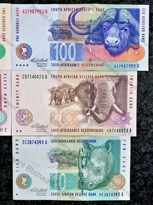 COMPLETE SET OF CL STALS & DECIMALS R200 TO R10 SECOND ISSUE 1994 UNC-AUNC+ ( 1 BID TAKES ALL)