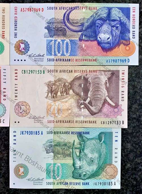 COMPLETE SET OF CL STALS & DECIMALS R200 TO R10 SECOND ISSUE 1994 UNC-AUNC+ ( 1 BID TAKES ALL)