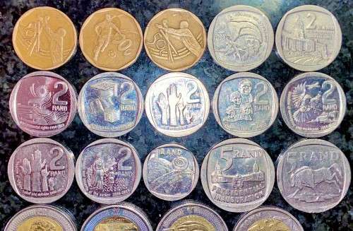COMPLETE SET OF ALL SOUTH AFRICAN COMMEMORATIVE COINS 1994 TO 2021 - 50 CENT TO R5 GOOD CONDITION