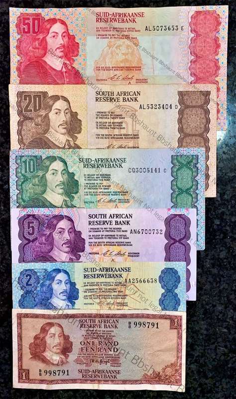 COMPLETE SET OF CL STALS & DECIMALS R50 TO R2AA --1ST ISSUE 1990 [R1 TW DE JONGH 1975]1 BID TAKES AL