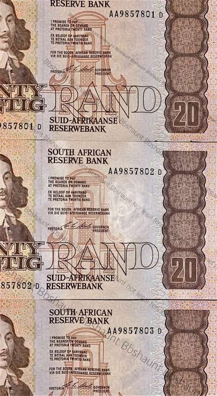 CL STALS R20AA IN SEQUENCE AA9857801-803 UNC-AUNC+ E/A 1ST ISSUE 1990 (1 BID TAKES ALL)