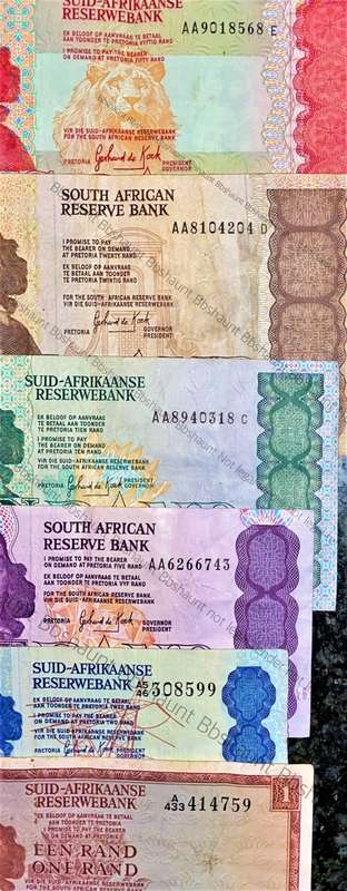 COMPLETE SET OF ALL AA GPC DE KOCK & DECIMALS R50AA TO R2A - 1980s(R1A TW DE JONGH)(1 BID TAKES AL