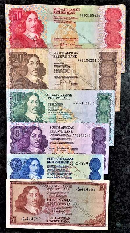 COMPLETE SET OF ALL AA GPC DE KOCK & DECIMALS R50AA TO R2A - 1980s(R1A TW DE JONGH)(1 BID TAKES AL