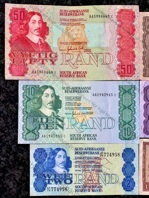 COMPLETE SET OF ALL AA GPC DE KOCK & DECIMALS R50AA TO R2A - 1980s(R1A TW DE JONGH)(1 BID TAKES AL