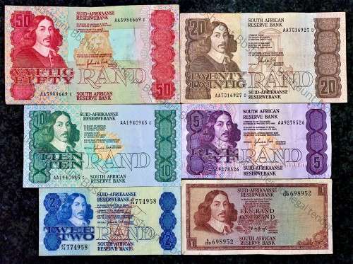 COMPLETE SET OF ALL AA GPC DE KOCK & DECIMALS R50AA TO R2A - 1980s(R1A TW DE JONGH)(1 BID TAKES AL