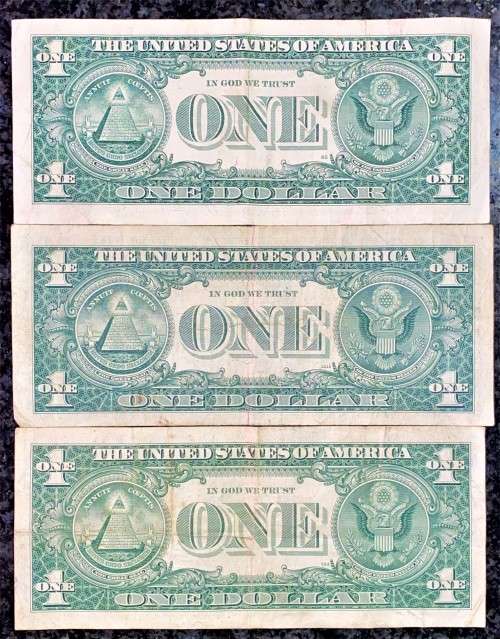 U S A SET 1 DOLLAR CLEVELAND 2009, RICHMOND 1969 & ATLANTA 1963 (1 BID TAKE ALL)