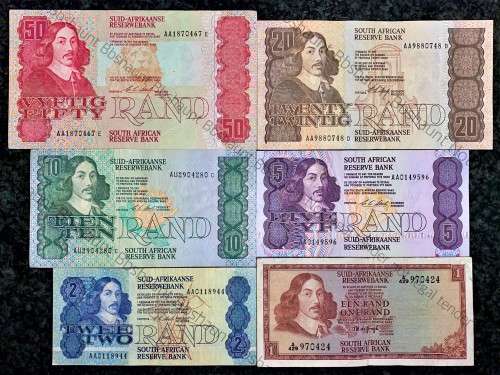 COMPLETE SET OF CL STALS & DECIMALS R50AA TO R2AA --1ST ISSUE 1990 [R1 DE JONGH 1975]1 BID TAKES AL