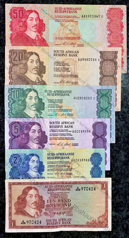 COMPLETE SET OF CL STALS & DECIMALS R50AA TO R2AA --1ST ISSUE 1990 [R1 DE JONGH 1975]1 BID TAKES AL