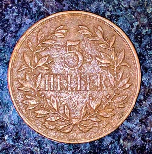 GERMAN EAST AFRICA 5 HELLER 1908 J (BIG COIN)