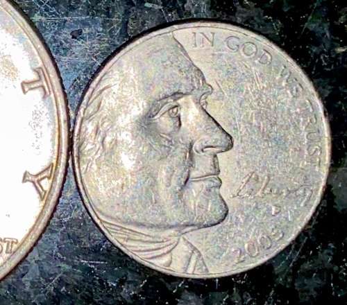 U S A SET 1/2 DOLLAR 1973 & BUFFALO 5 CENT 2005(1 BID TAKES ALL)
