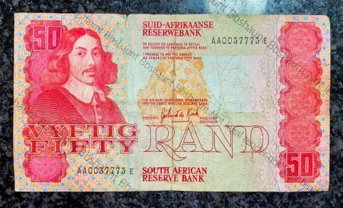 GPC DE KOCK AA LOW NUMBER R50 AA0037773 1984 3RD ISSUE A/E