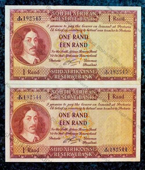 G.RISSIK R1 IN SEQ A124/ 192544-543 AUNC FIRST ISSUE 1962 E/A NOT EASY TO GET IN SEQ(1BID TAKES AL
