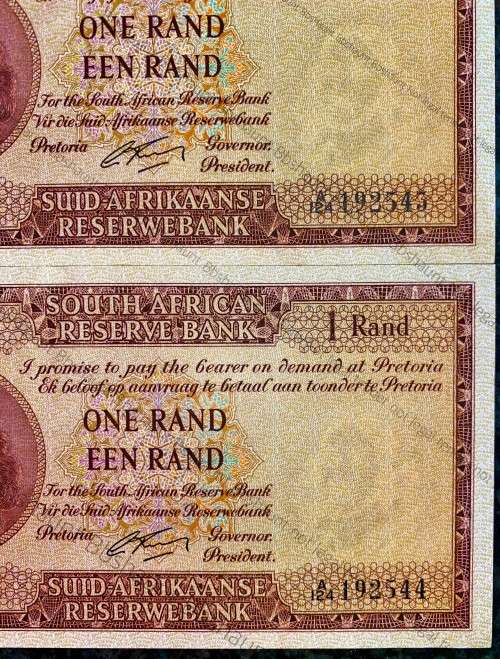 G.RISSIK R1 IN SEQ A124/ 192544-543 AUNC FIRST ISSUE 1962 E/A NOT EASY TO GET IN SEQ(1BID TAKES AL