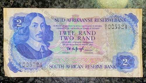 TW DE JONGH R2 LOW NUMBER D1 /005324 SPRINGBUCK WTM 1974