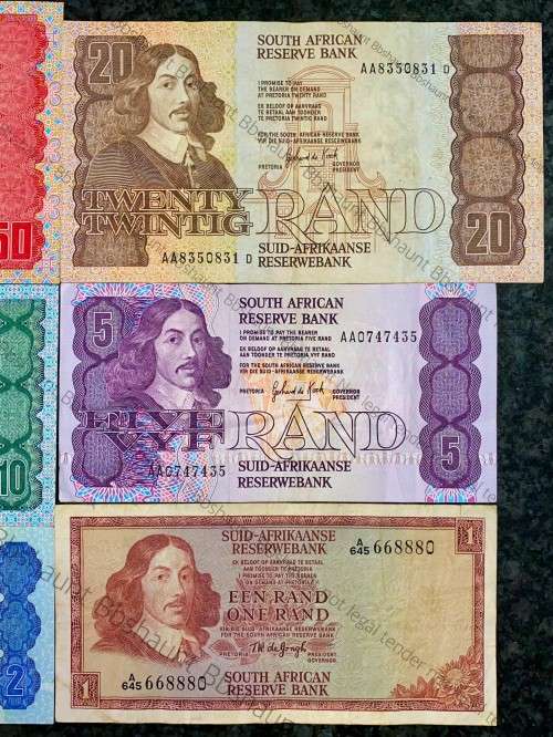 COMPLETE SET OF MOSTLY AA GPC DE KOCK R50AA TO R2A - 1980s(R1A TW DE JONGH)(1 BID TAKES ALL)