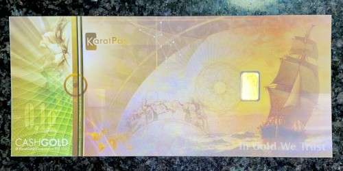 KARATBAR CASHGOLD CARD - GOLD 999.9 PURITY (24CT)