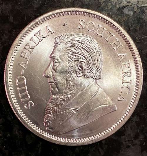 SOUTH AFRICA SILVER KRUGERRAND -- 2022 -- 1OZ FINE SILVER