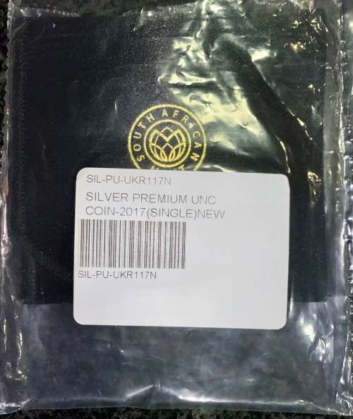 SOUTH AFRICA PREMIUM UNC SILVER KRUGERRAND -- 2017 -- 1OZ - SA MINT POUCH - COA - NEW UNTOUCHED