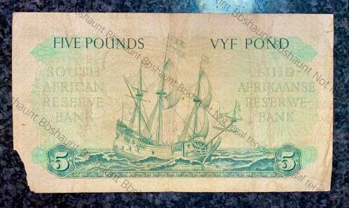MH DE KOCK 5 POUND 29-8-05-1956 E/A 3RD ISSUE C49