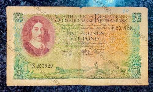 MH DE KOCK 5 POUND 11-03-1959 E/A 3RD ISSUE C71