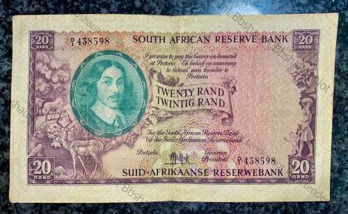MH DE KOCK R20-- D2-- FOURTH ISSUE 1961 E/A VAN RIEBEECK WTM BIG NOTE