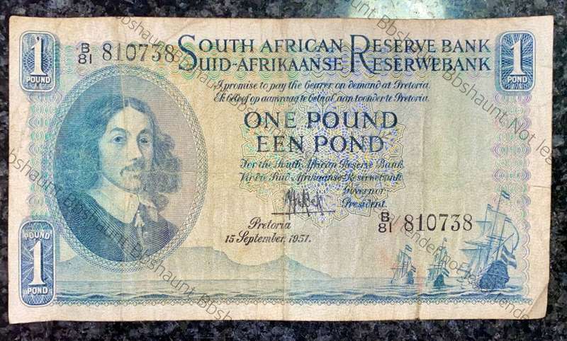 MH DE KOCK 1 POUND 15 SEPTEMBER 1951 E/A B81