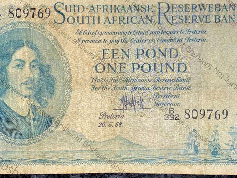 MH DE KOCK 1 POUND 20-5-1958 A/E 3RD ISSUE B332