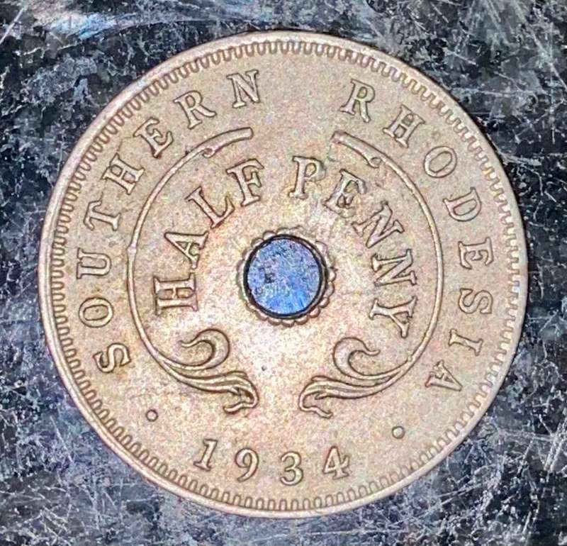 SOUTHERN RHODESIA 1/2 PENNY 1934