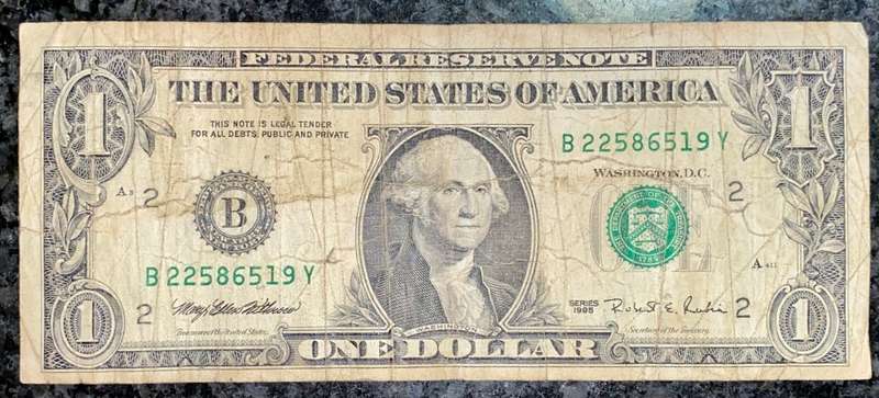 U S A 1 DOLLAR 1995 NEW YORK