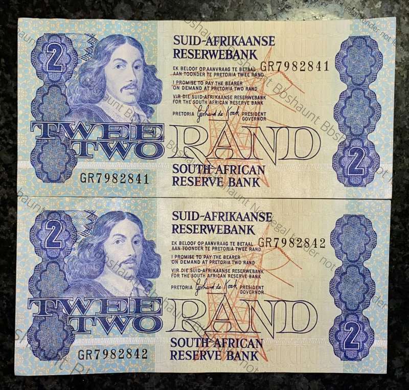 GPC DE KOCK R2 IN SEQUENCE GR7982841-842 - 3RD ISSUE 1984 AUNC(1 BID TAKES ALL)