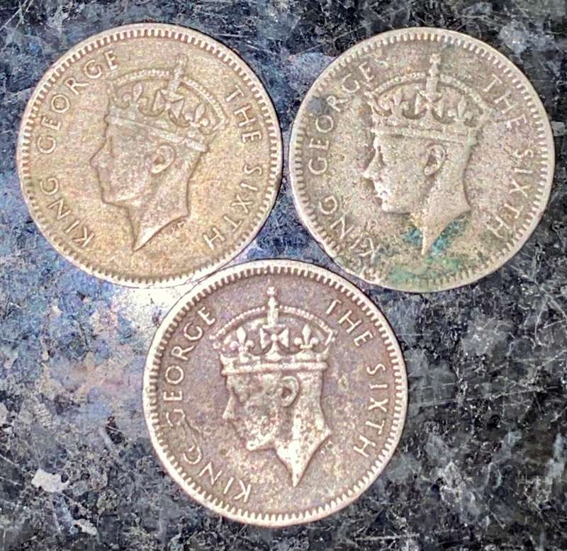 southern rhodesia threepence 1949 & 1951 (1 BID TAKES ALL)
