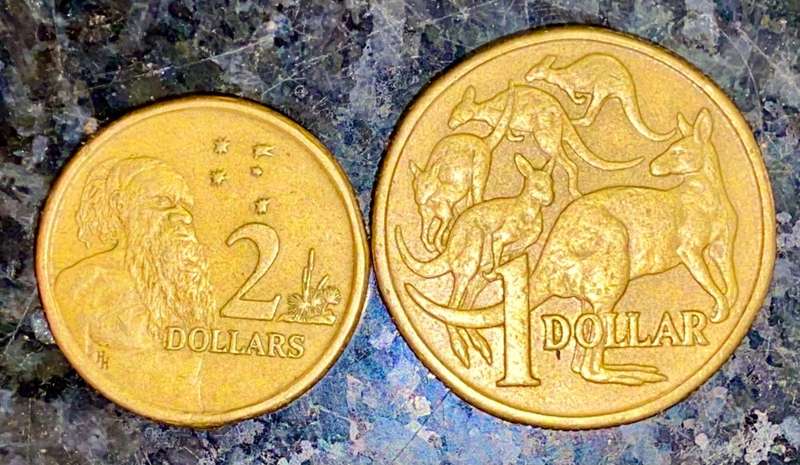 AUSTRALIA SET 2 DOLLARS HH HORST HANNA 1988 & 1 DOLLAR 1984 (1 BID TAKE ALL)