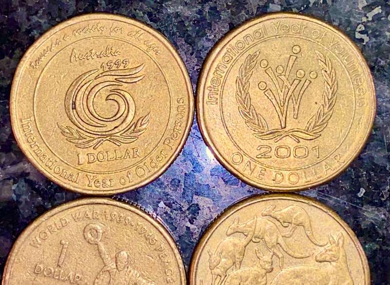 AUSTRALIA SET 1 DOLLAR 1999,2001,2005,2011,2014 (1 BID TAKE ALL)