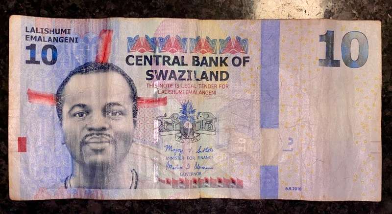 SWAZILAND  10 EMALANGENI 2010
