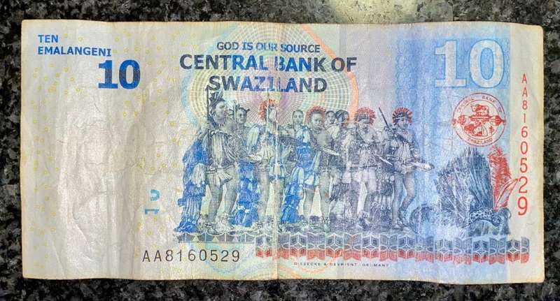 SWAZILAND  10 EMALANGENI 2010