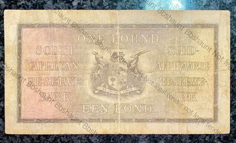 J POSTMUS 1 POUND 17TH NOVEMBER 1941 ENG/AFR A106 FIRST ISSUE VAN RIEBEECK WTM