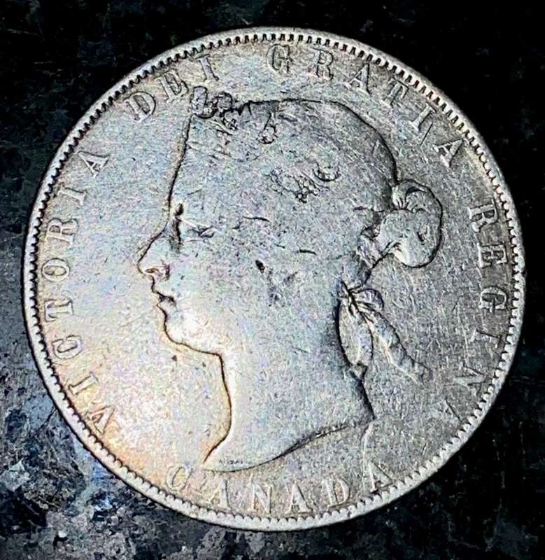CANADA RARE SILVER 50 CENT 1871 KEY DATE STERLING SILVER