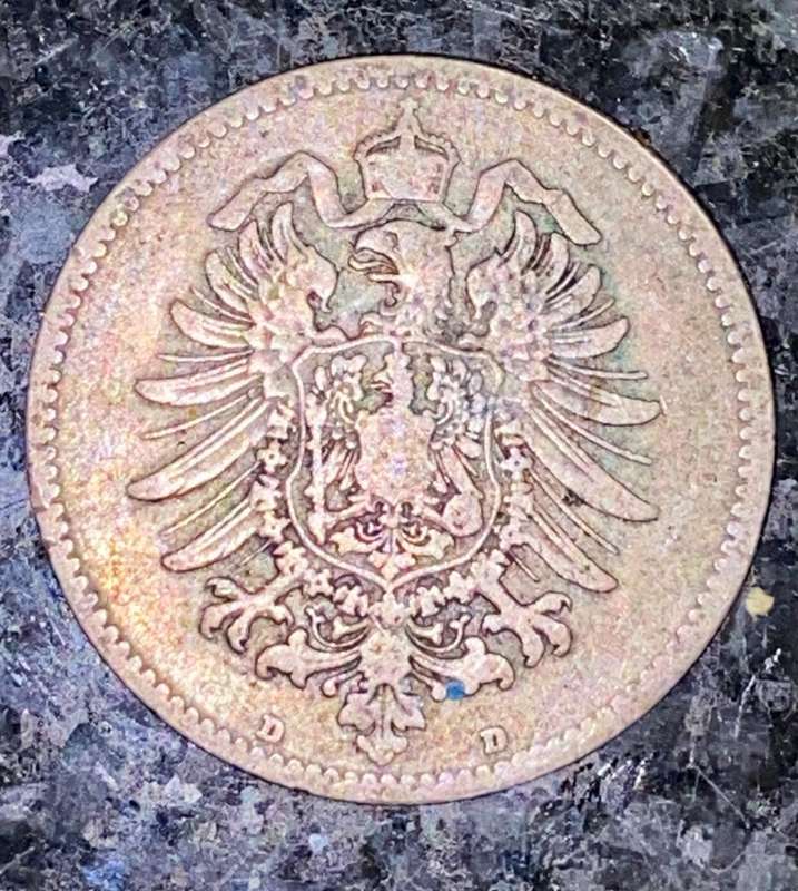 GERMANY SILVER 1 MARK  1875 D