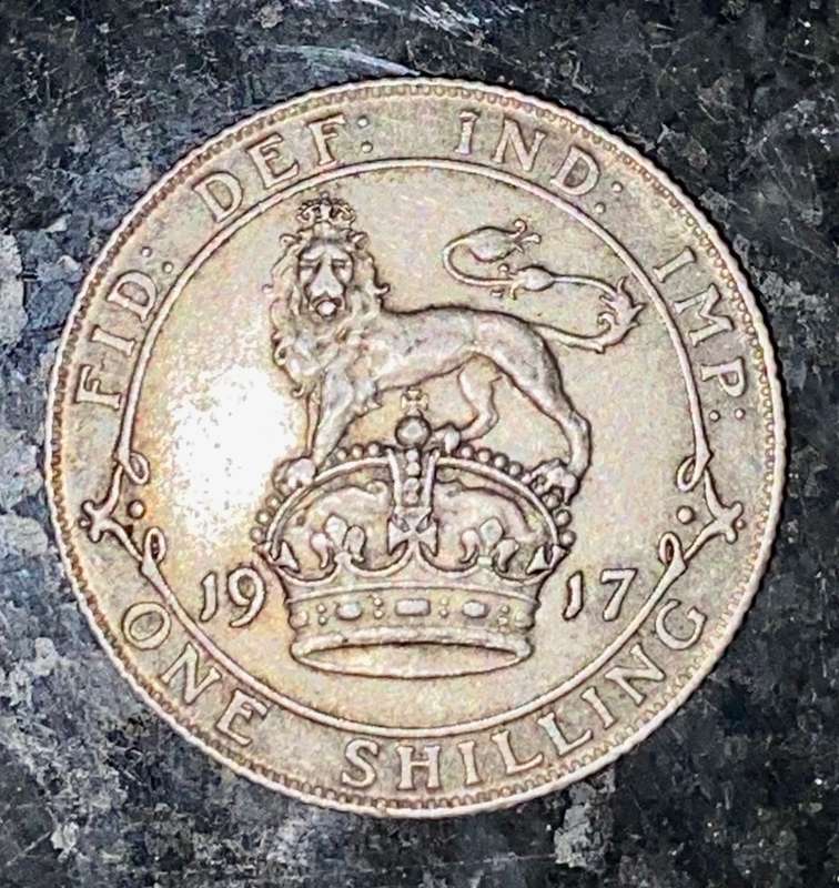 GREAT BRITAIN SILVER 1 SHILLING 1917
