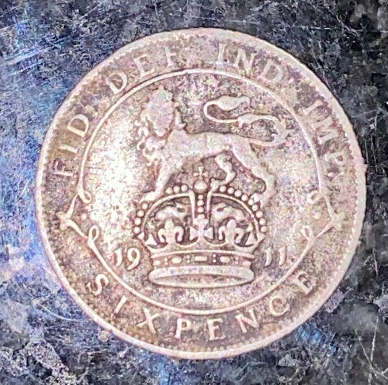 GREAT BRITAIN SILVER 6 PENCE 1911