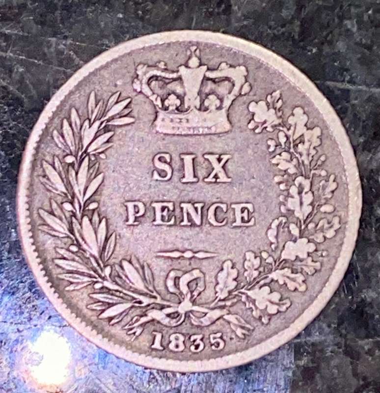 GREAT BRITAIN SILVER 6 PENCE 1835