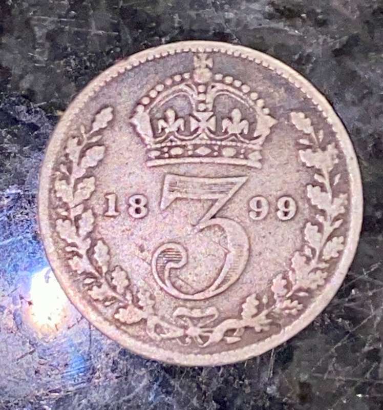 GREAT BRITAIN SILVER 3 PENCE 1899