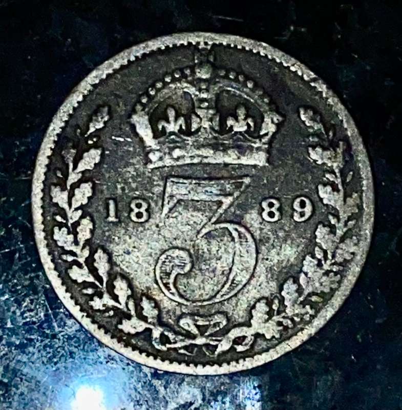 GREAT BRITAIN SILVER 3 PENCE 1889