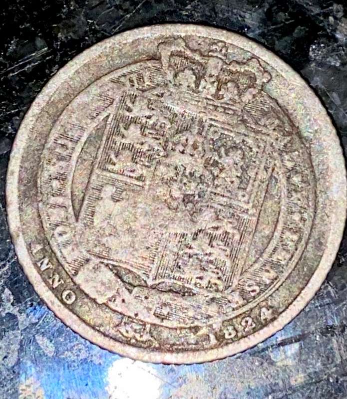 GREAT BRITAIN SILVER 6 PENCE 1824