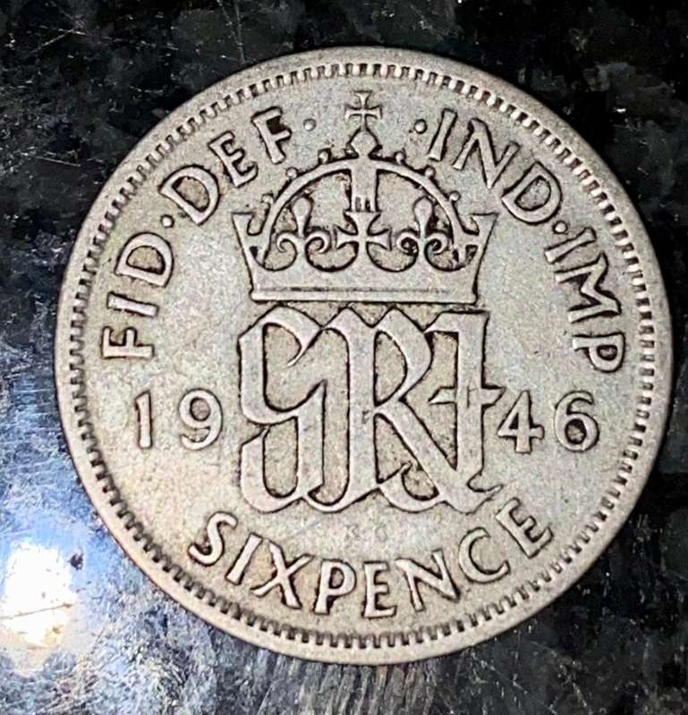 GREAT BRITAIN SILVER 6 PENCE 1946