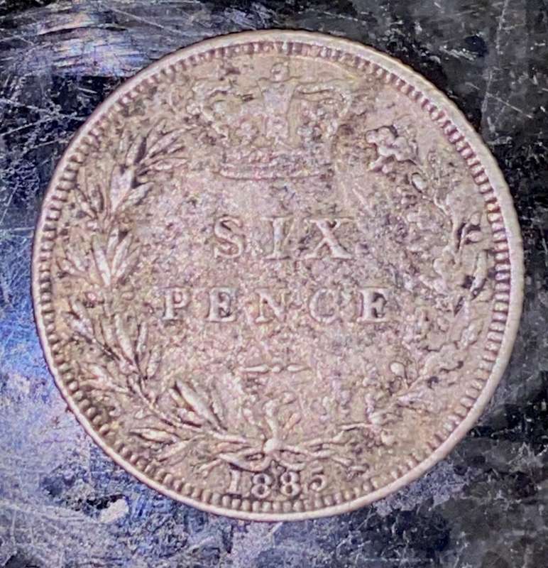 GREAT BRITAIN SILVER 6 PENCE 1885