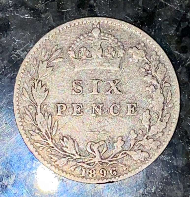 GREAT BRITAIN SILVER 6 PENCE 1896