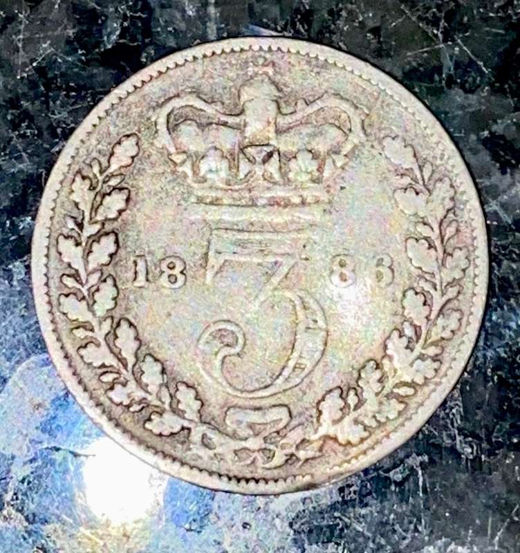 GREAT BRITAIN SILVER 3 PENCE 1888
